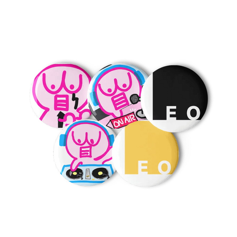 Larger Pin Buttons: 2 Logo and 3 Stamps for Membership product image (6)