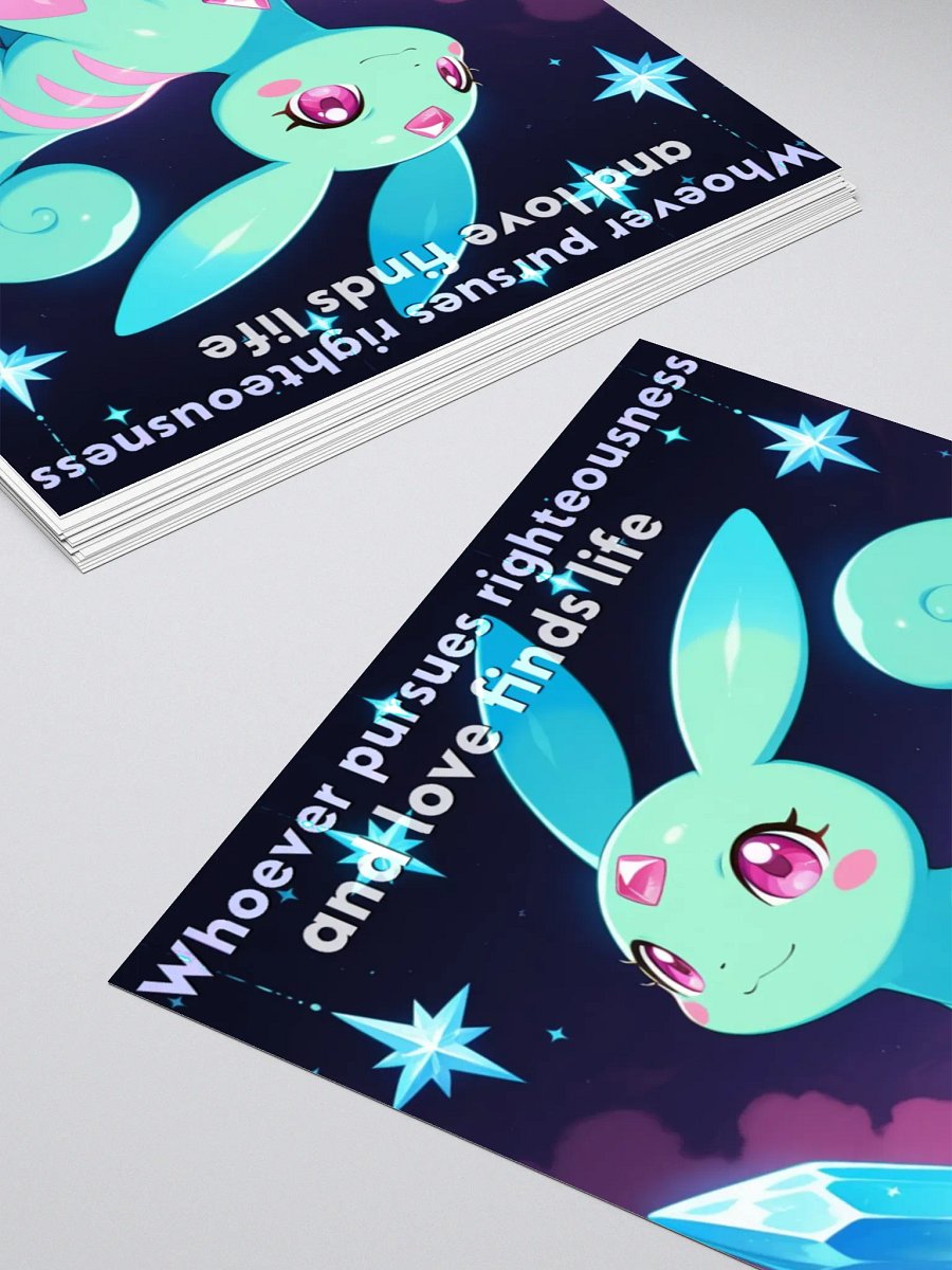 Bible Cuties Vanessa - Whoever pursues righteousness and love finds life Sticker product image (7)