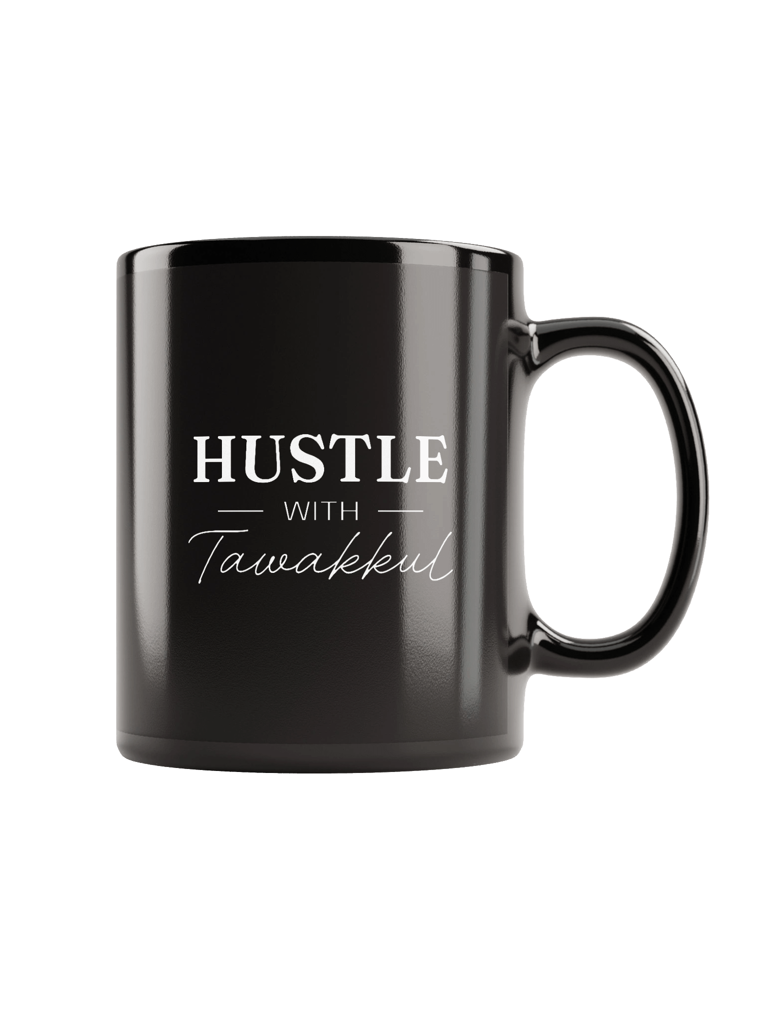"Hustle with Tawakkul" Black Mug product image (1)