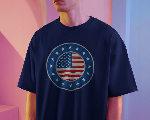 Stars & Stripes Circle T-Shirt product image (7)