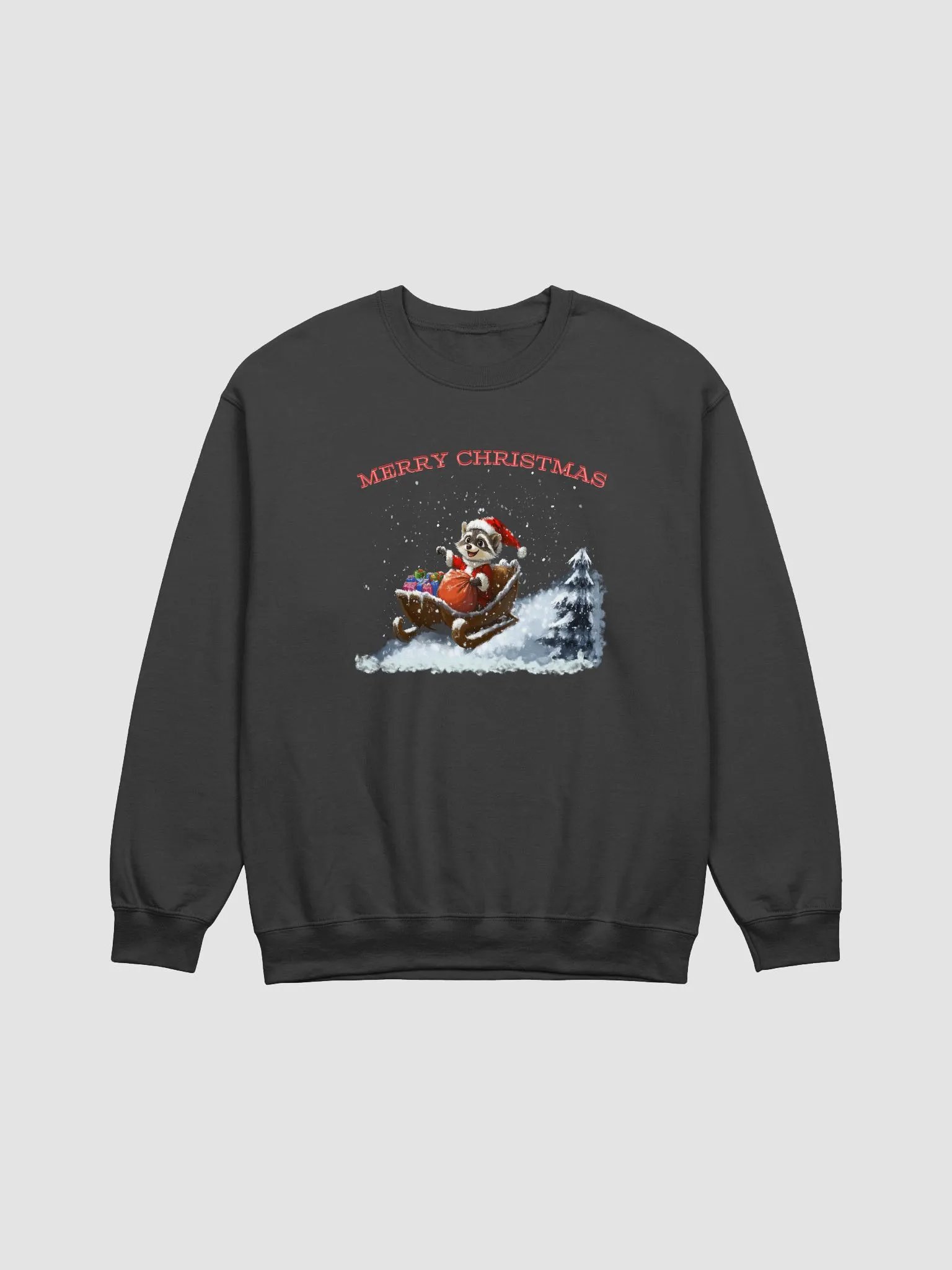 Santa Raccoon Christmas Crewneck product image (1)
