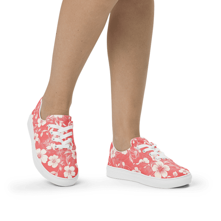 Vintage Floral Lace-Up Canvas Shoes product image (2)