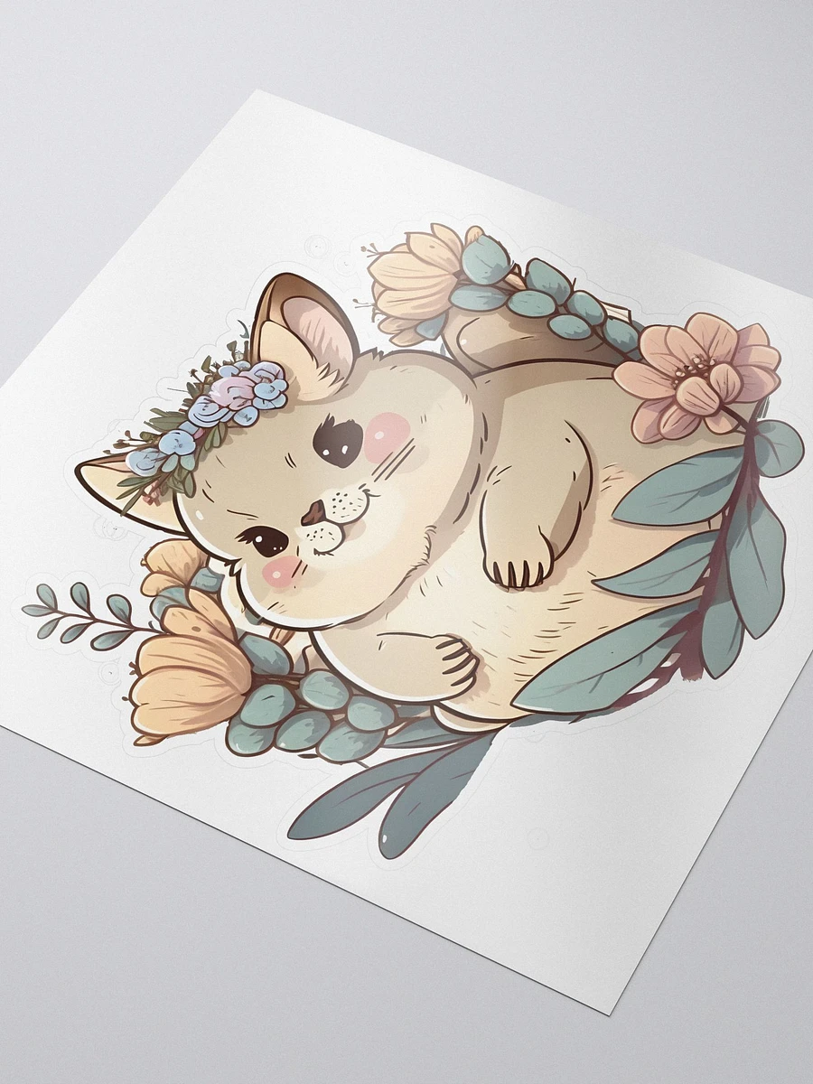 FloraChin Sticker - Adorable Chinchilla Covered in Flowers product image (3)