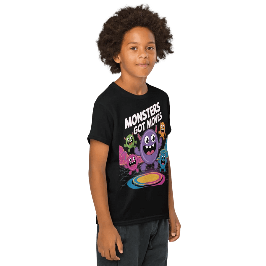 Monsters Got Moves Cool Youth Sports Tee product image (4)