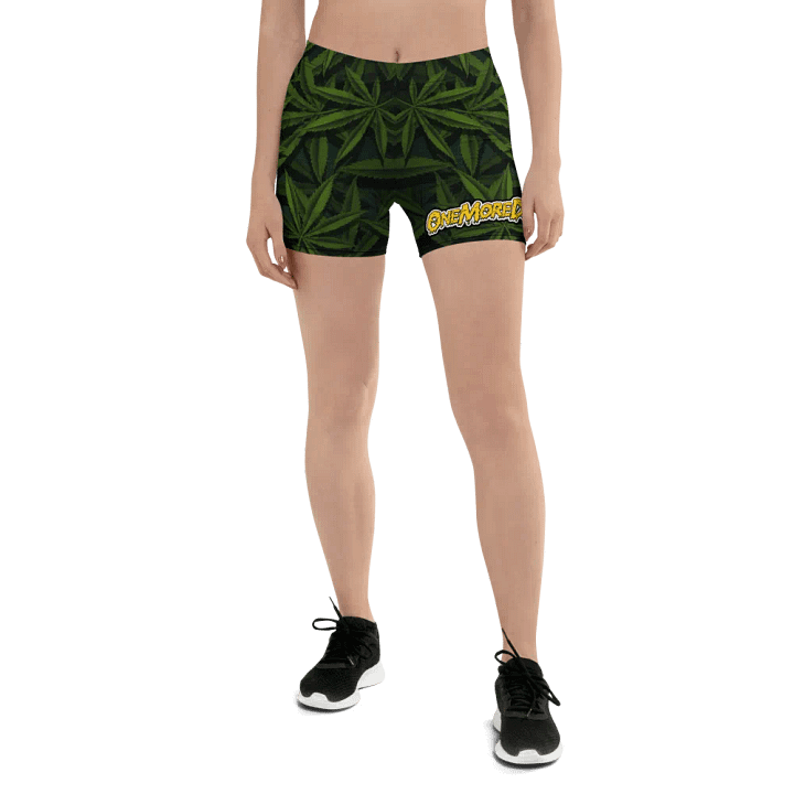 OMD Leaf Spandex Shorts product image (1)