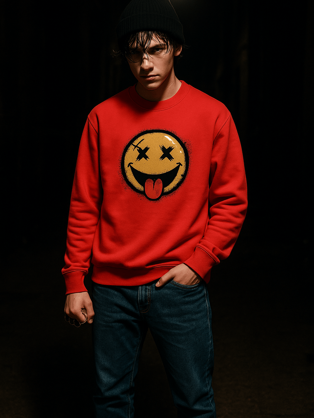Skater Sweatshirt - X Smiley - UnkoCon Original product image (1)