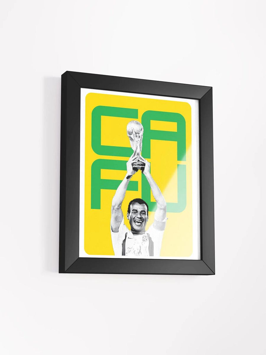 Cafu BW Brazil Name Art Framed Print product image (3)