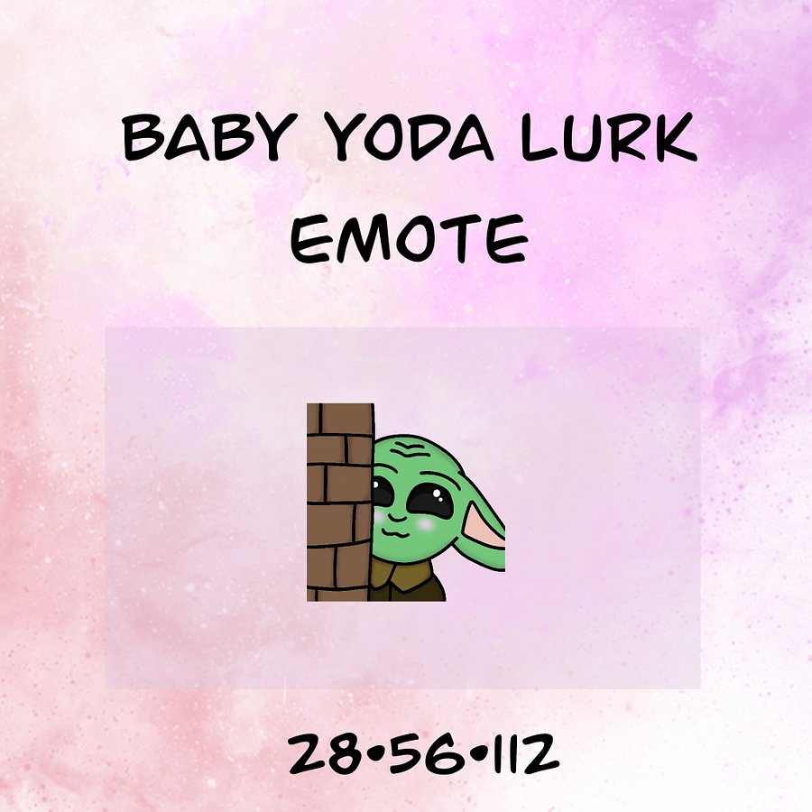 Baby yoda lurk emote product image (1)
