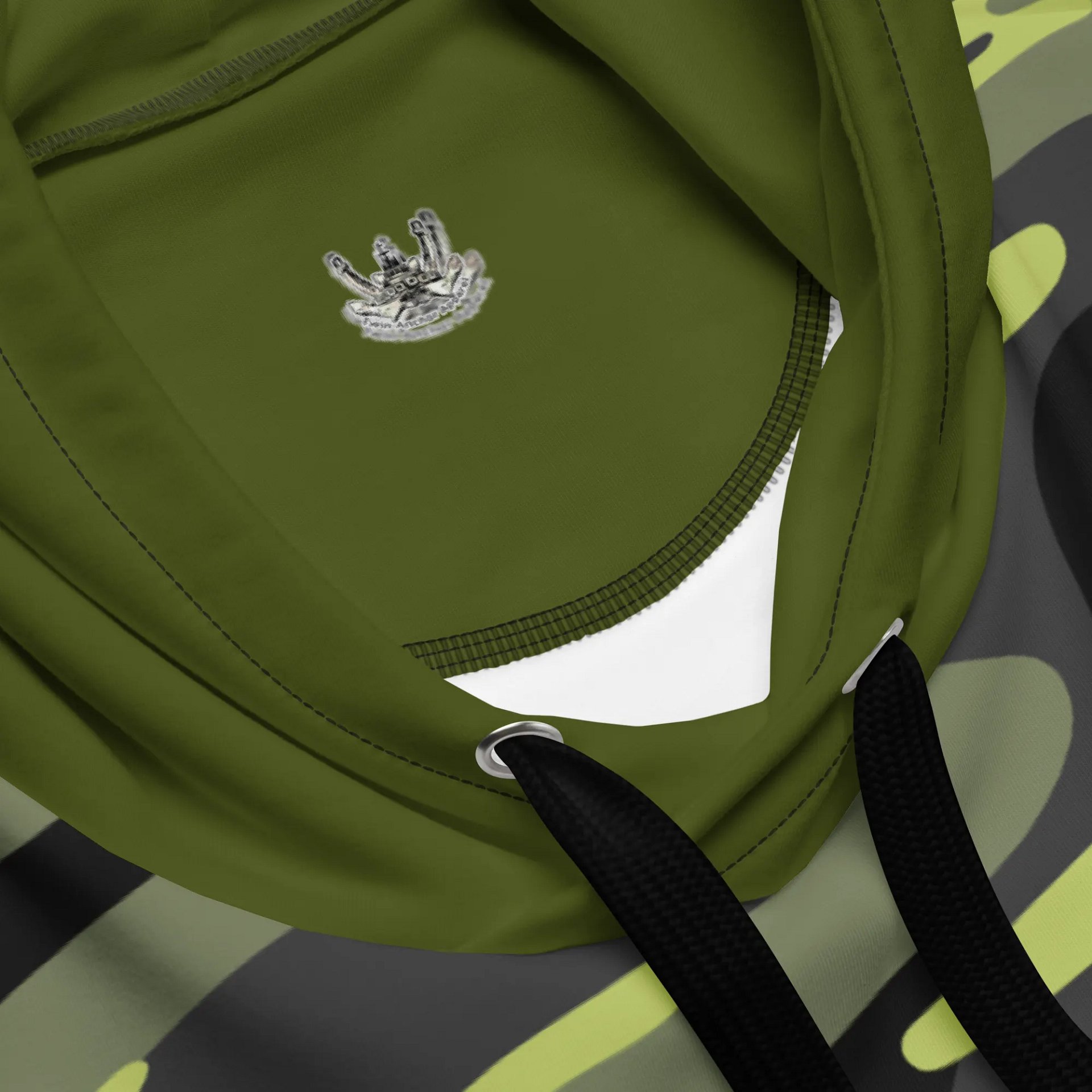 Green & Camouflage Twin Anchor Logo Hoodie product image (4)