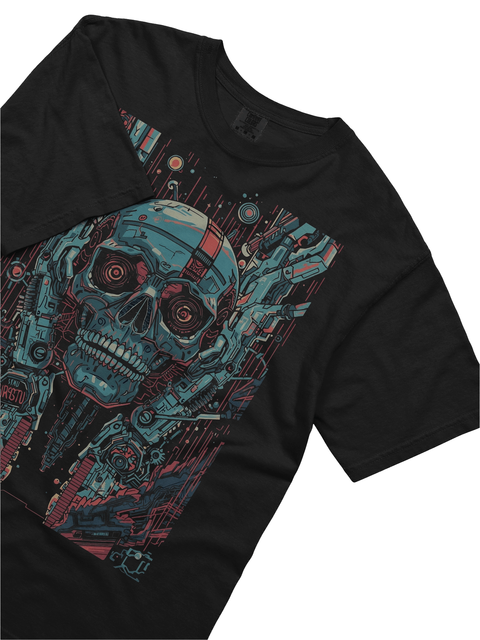 Emerging Cyborg Skull Heavyweight T-Shirt product image (2)