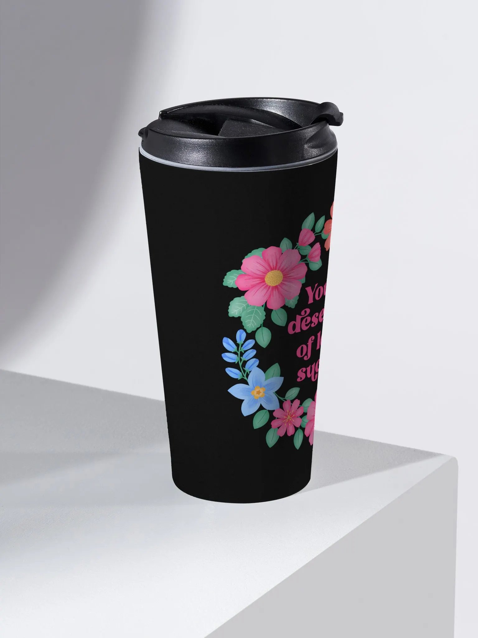 You are deserving of love & success - Motivational Travel Mug product image (2)
