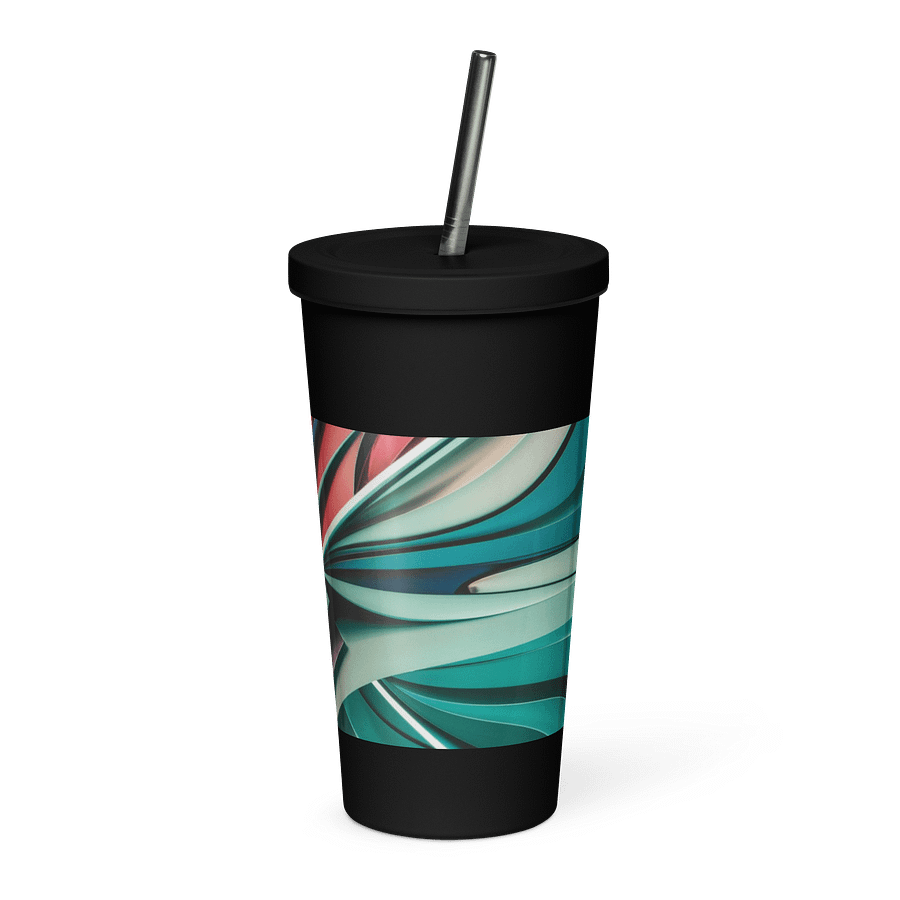 Graphic Grove 20oz Insulated Stainless Steel Tumbler with Straw - Exclusive Abstract Design product image (3)