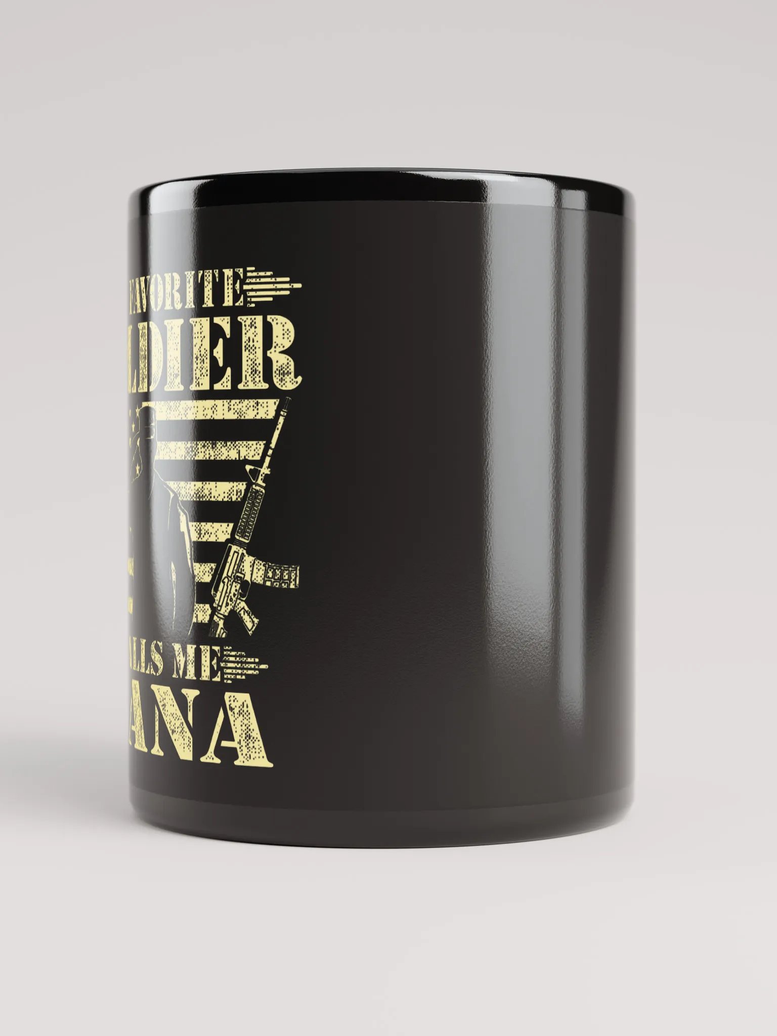 My Favorite Soldier Calls Me Nana - Black Mug product image (3)
