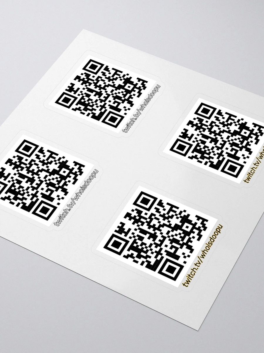 WhoIsDoopu Twitch QR Code - 4 Sticker Sheet product image (3)