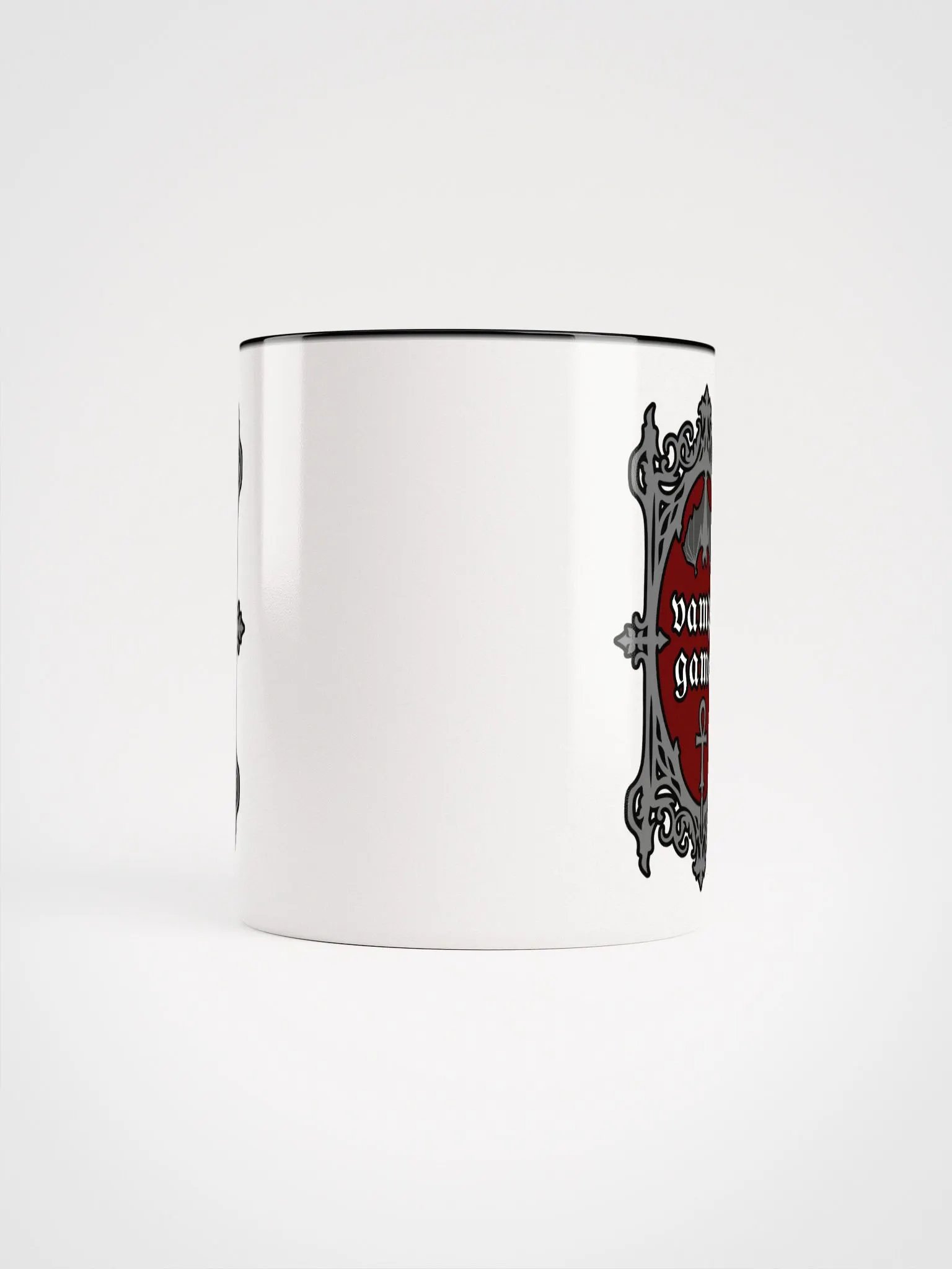 Vampy Gamer Mug – White with Black Accents product image (5)