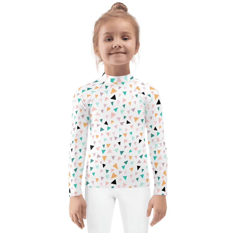 Summer Vibe Triangle Confetti Bliss Rash Guard For Kids product image (1)