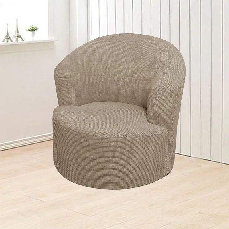 Swivel Barrel Chair Cover Chair Sofa Cover Round for Living Room Bedroom Office product image (4)