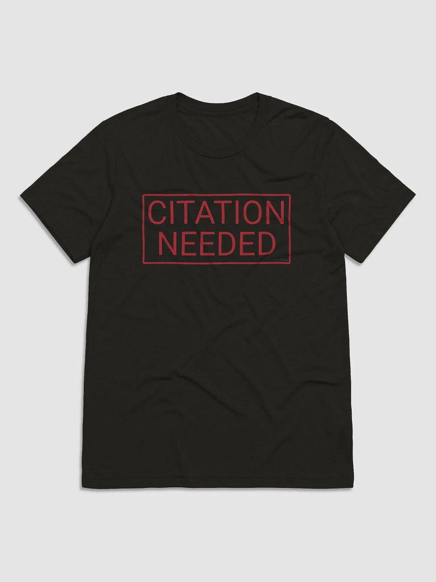 Citation Needed T-Shirt (Red Design, Tri-Blend) product image (3)