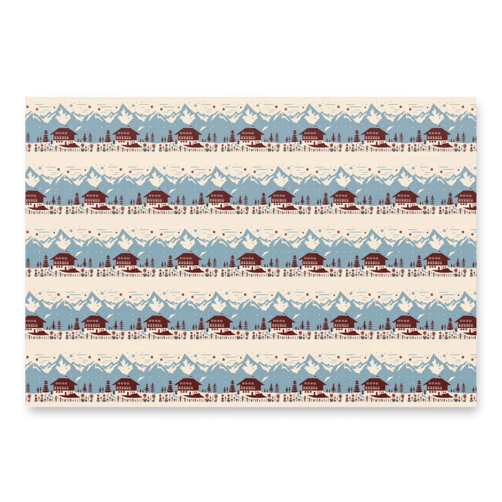 Swiss chalet gift wrap product image (3)