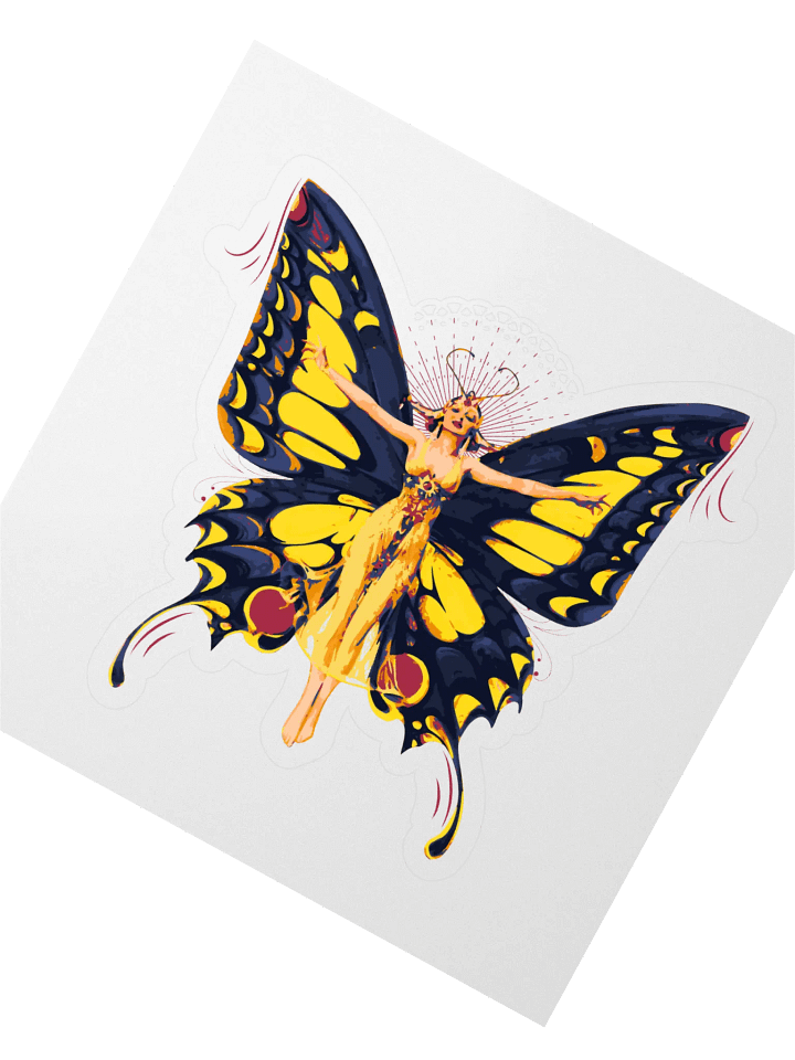 Butterfly Wings Fantasy Kiss Cut Sticker product image (2)