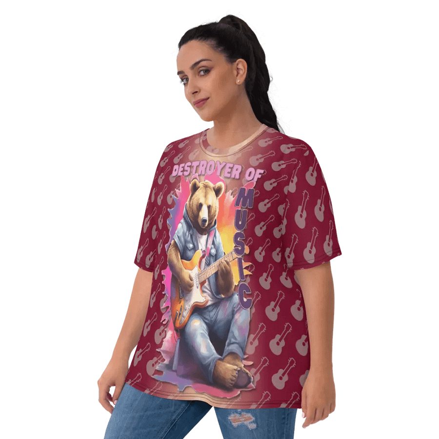 Destroyer of Music Bear All Over Print T-shirt product image (10)