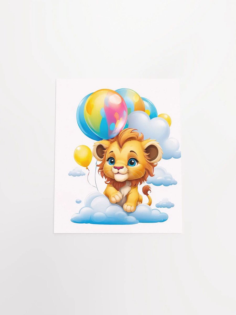 Lion Cub - Poster - Nursery-Kids Room - Small-Standard Sizes - 8x10-11x14-12x16-16x20 Inches product image (15)