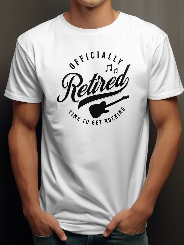 Officially Retired Graphic T-Shirt (Black Text) product image (1)