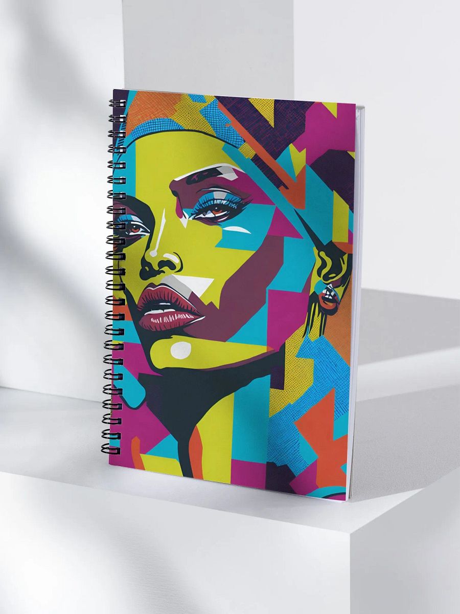 Vibrant Abstract Face Spiral Notebook product image (4)