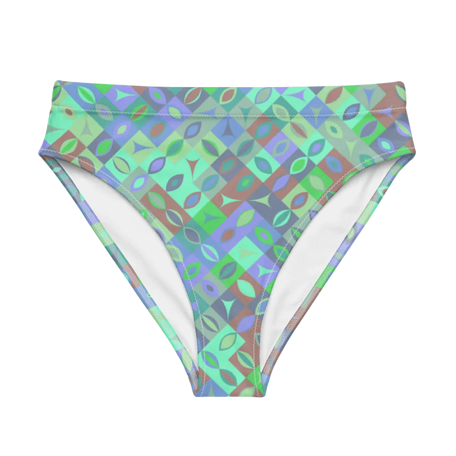 Colorful vector Pattern Design High Waisted Bikini Bottom - v7 product image (5)