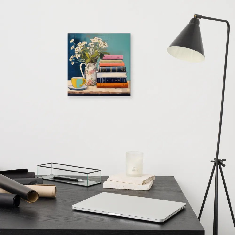 Art2401-30 Books and Tea Still Life - Canvas Print - sm product image (8)