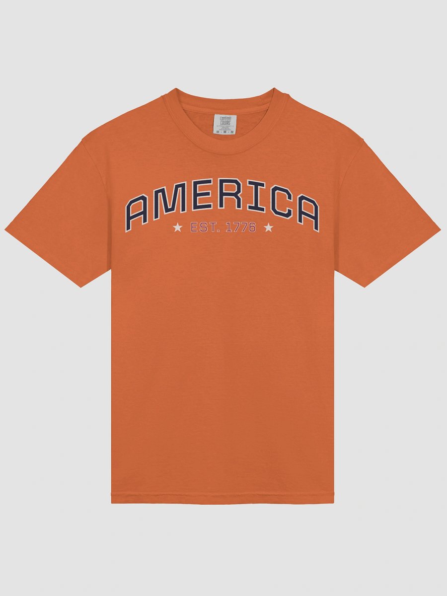 America Typography Unisex Garment-Dyed T-shirt product image (54)