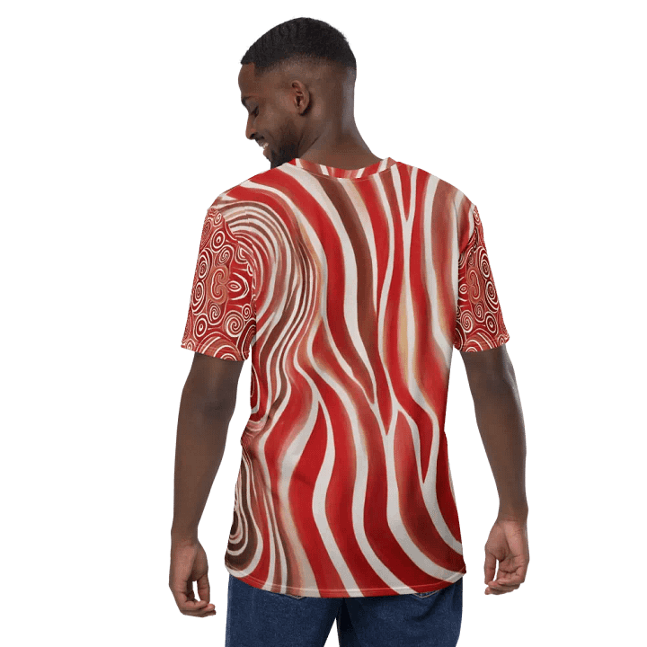 Funky Red Liquid Tie-Dye Explosion Men's T-shirt product image (2)