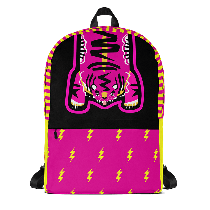 Pink and Yellow Tiger Backpack - Electric Tiger Club product image (2)