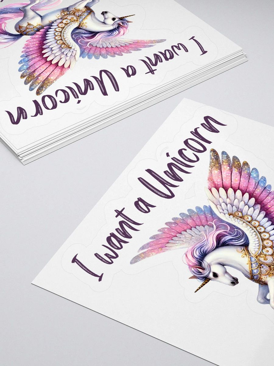 Unicorn Wonderland Christmas Kiss Cut Stickers - Purple product image (10)