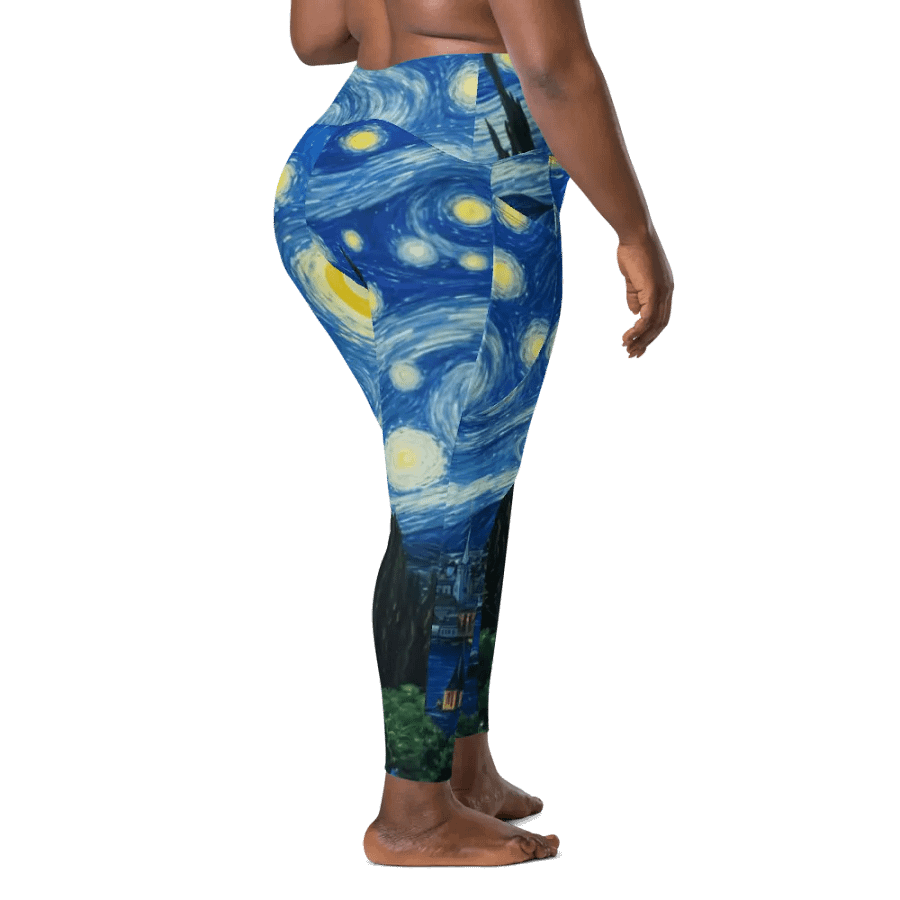 Leggings with Pockets – Starry Night Print for Dreamy & Artistic Style product image (11)