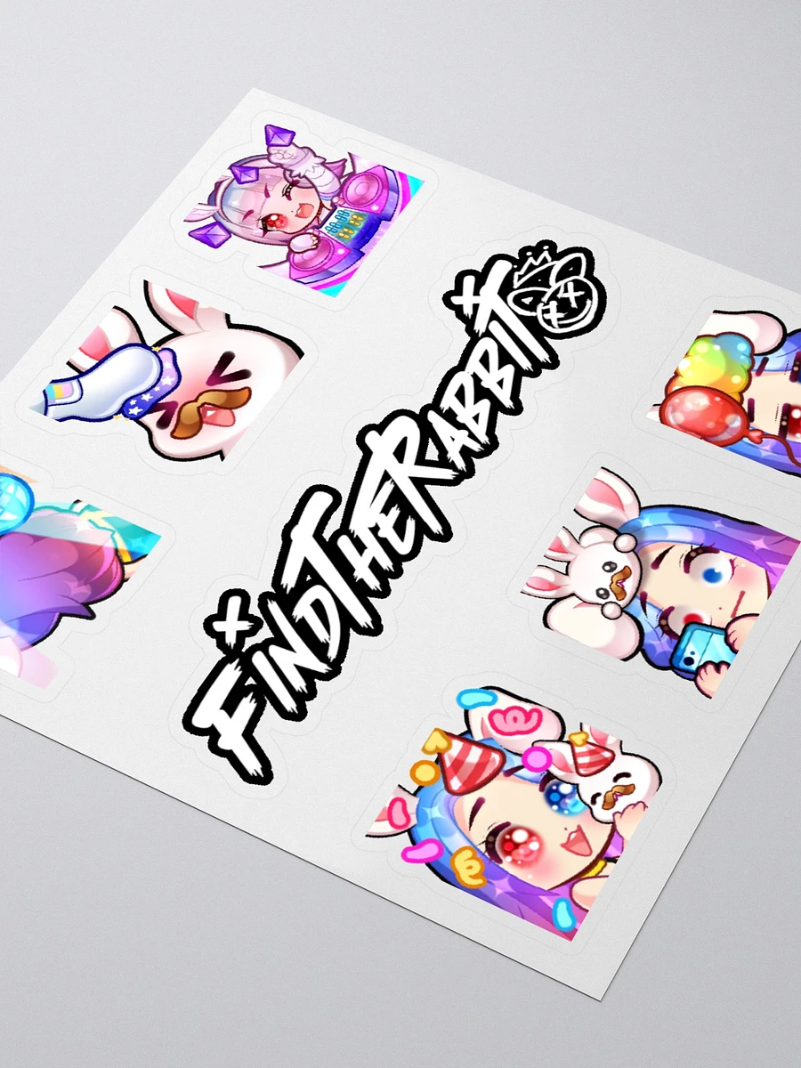 FIND THE RABBIT LOGO + EMOTE KISS-CUT STICKER PACK 2 product image (6)