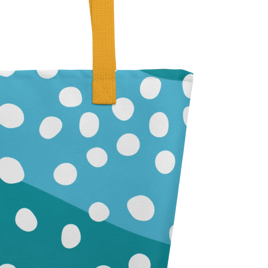 Turquoise Dot Clusters Large Tote Bag product image (9)