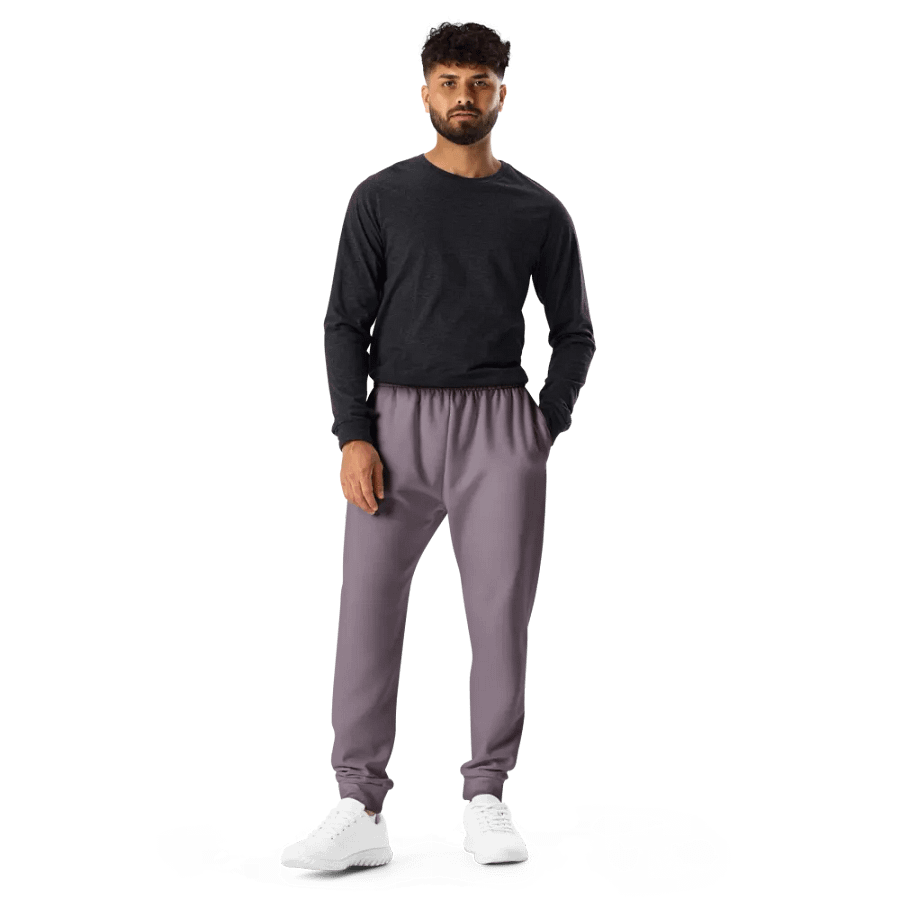 Plain Faded Orchid Grey Soft Summer Recycled Polyester Premium Men's Joggers by Treasure Pie product image (11)