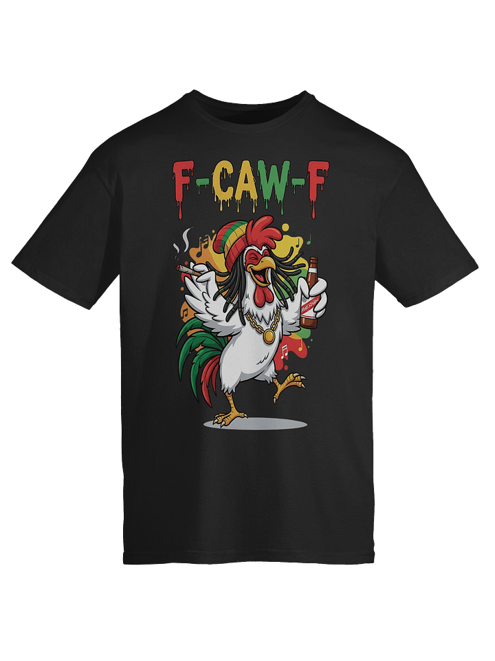 Funny Rooster T-Shirt – Big Rooster Graphic Tee with “F-CAW-F” Slogan – Farm Humor Shirt, Gag Gift product image (85)