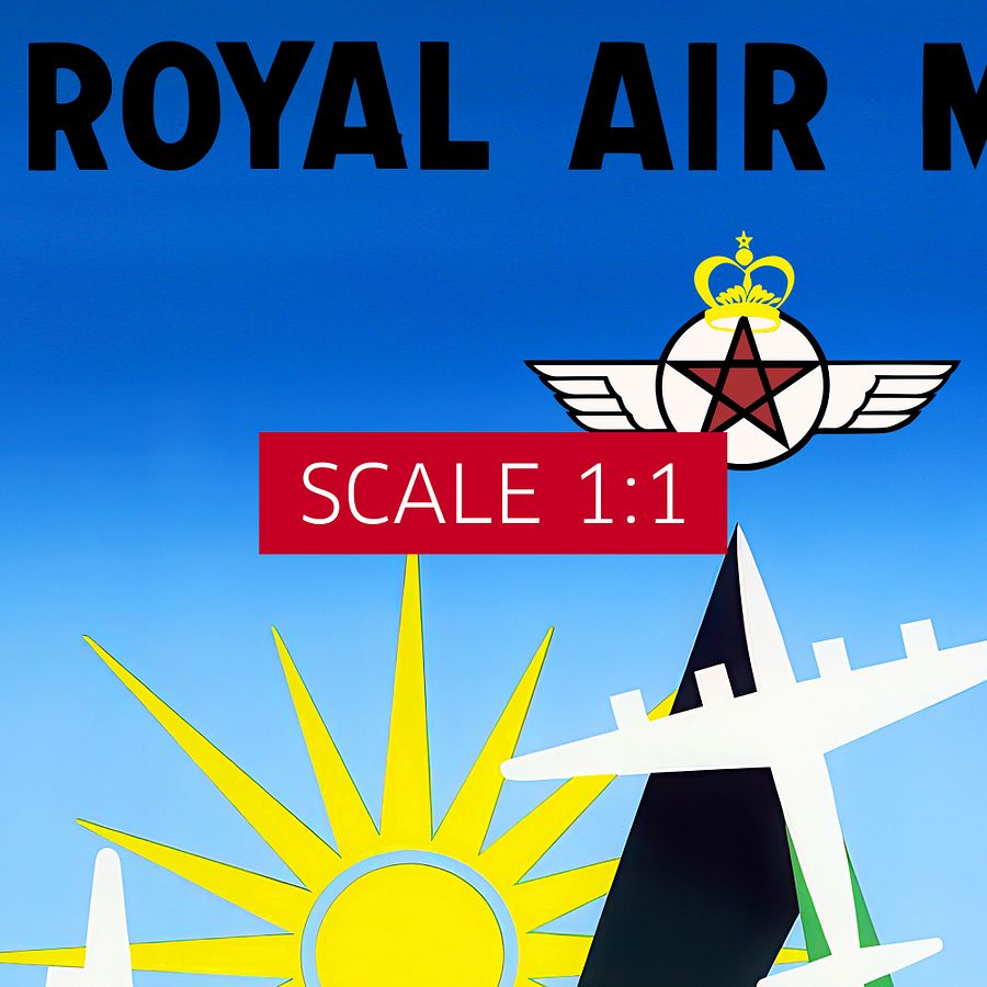 Royal Air Maroc 1955, Morocco vintage travel poster — retro travel poster, vintage travel print product image (5)