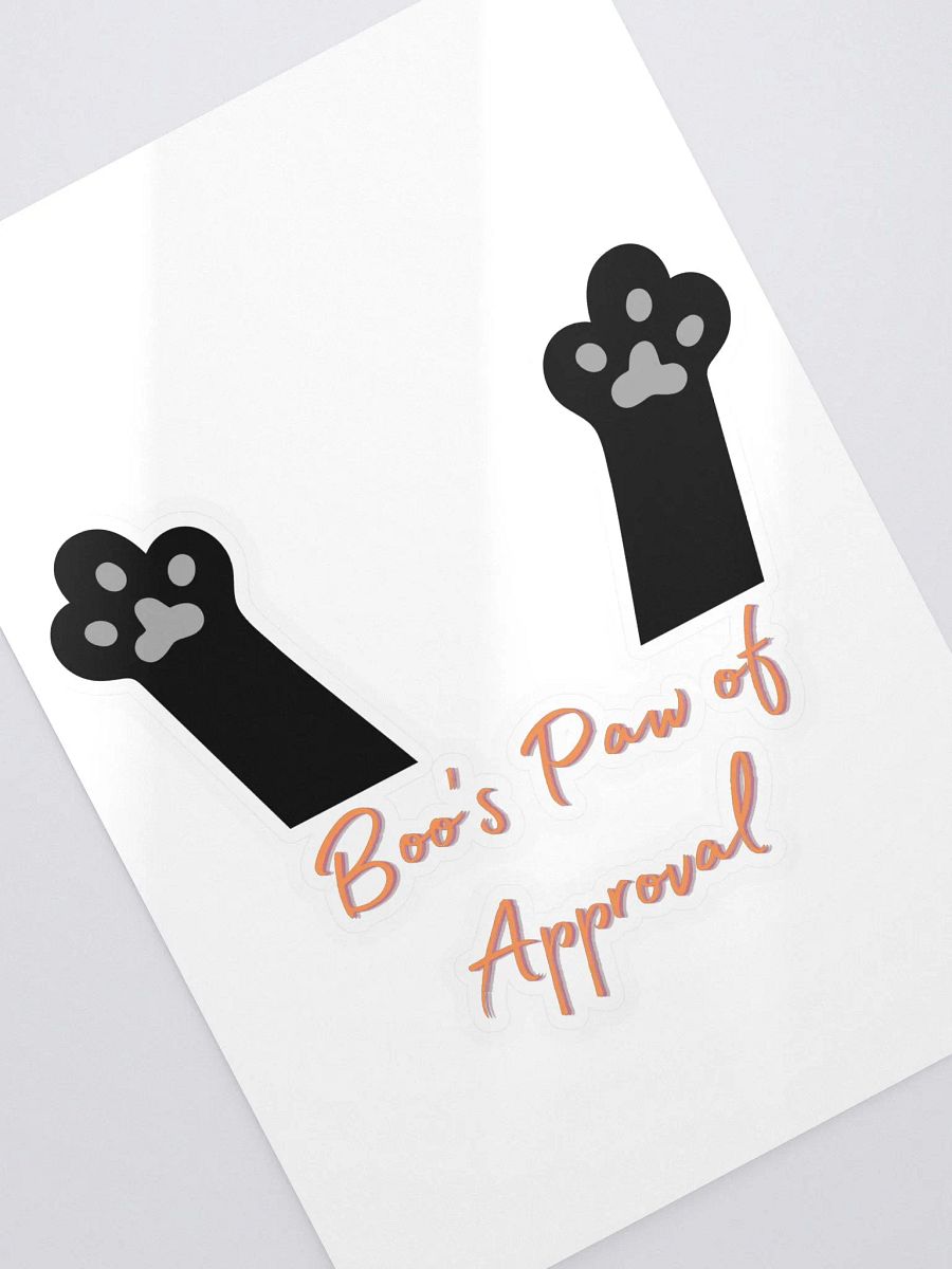Boo's Paw's of Approval (Kiss Cut Sticker Sheet with Background) product image (2)