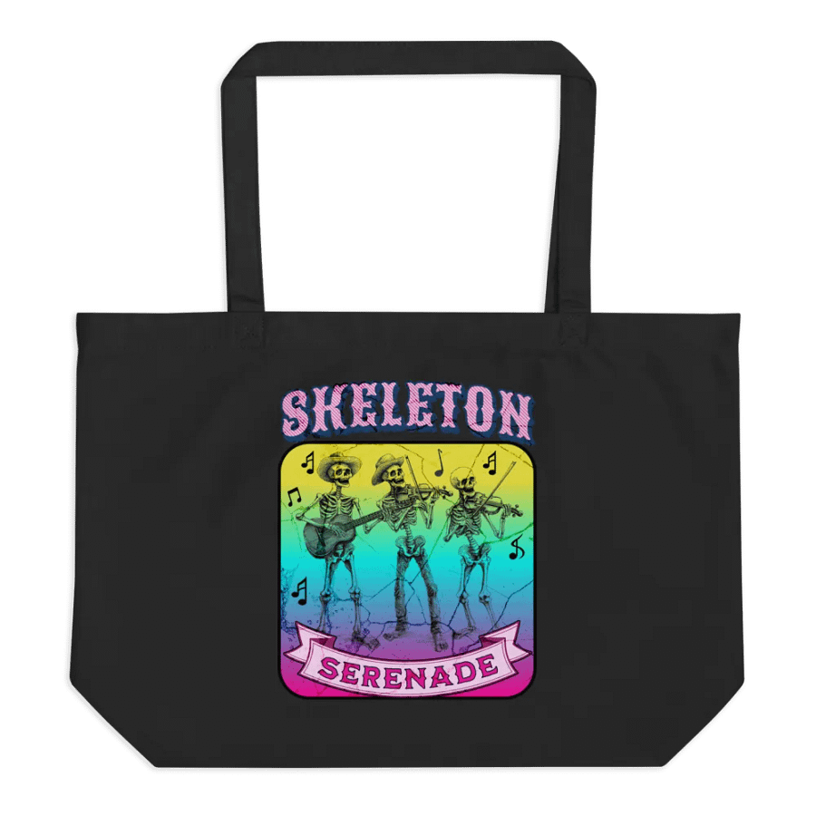 Skeleton Serenade Tote Bag product image (1)