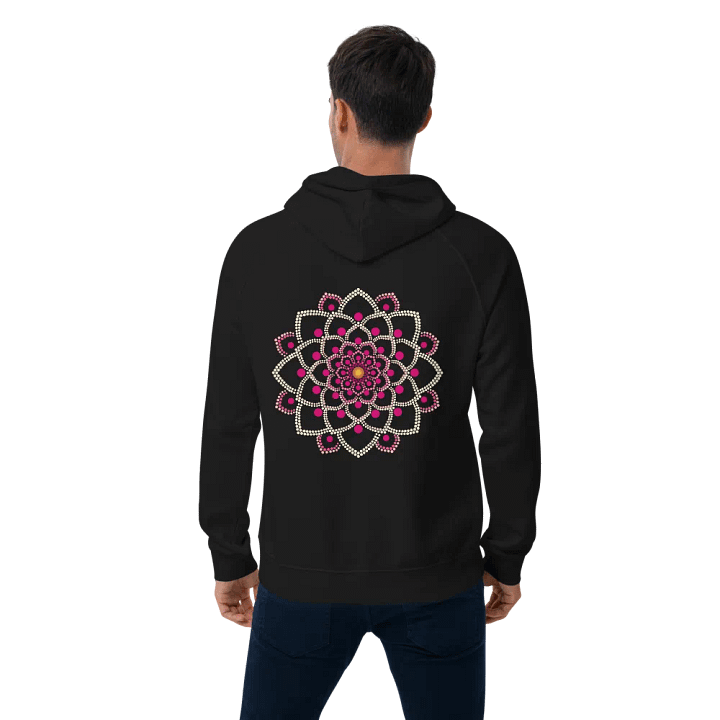 Simple Pink Mandala Unisex Eco Hoodie product image (2)