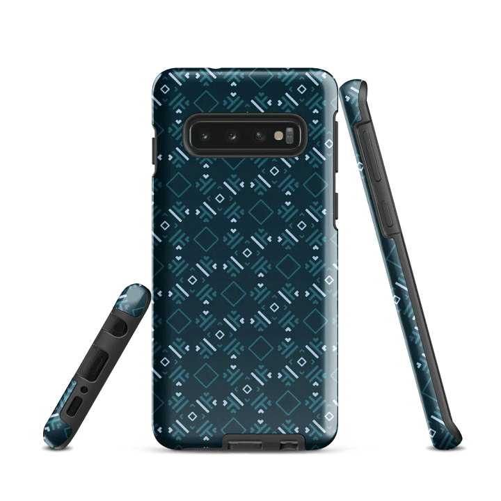 Facet Fantastic Blue Geometric Samsung Galaxy Case product image (1)