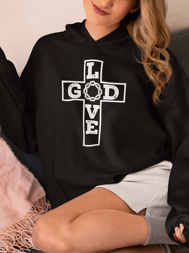 God Love: Cross is God Love Gildan Hoodie - Front/Back . product image (1)