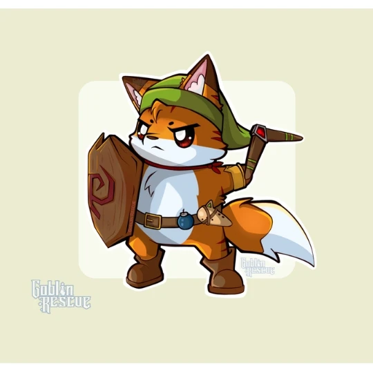 Tots the Fox Ocarina of Time Theme Sticker product image (5)