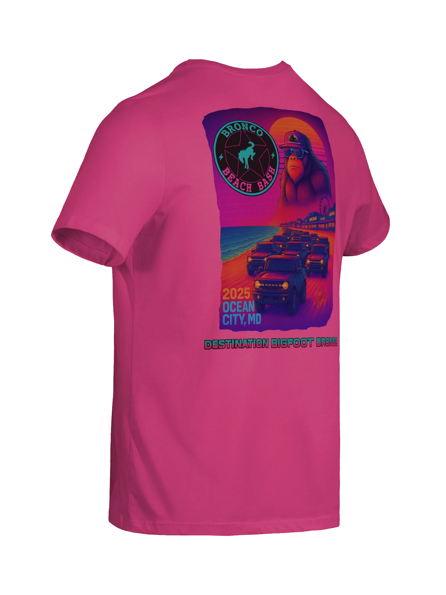 2025 Bronco Beach Bash Ocean City / Destination Bigfoot Bronco Collab | Women's Relaxed Fit Bella + Canvas Supersoft T-Shirt (Multiple Colors Available) product image (146)