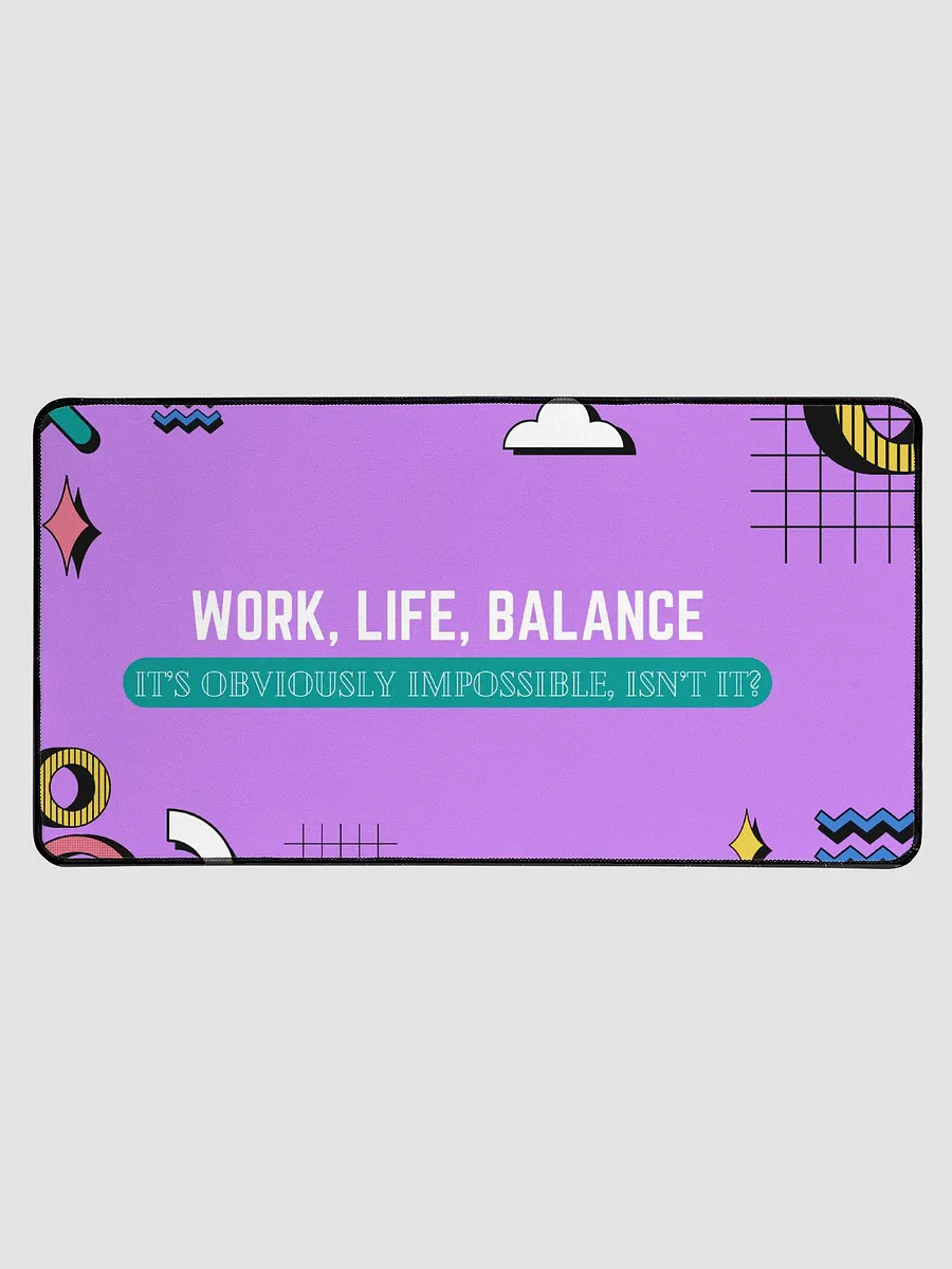 Work, Life, Balance Purple Desk mat product image (1)