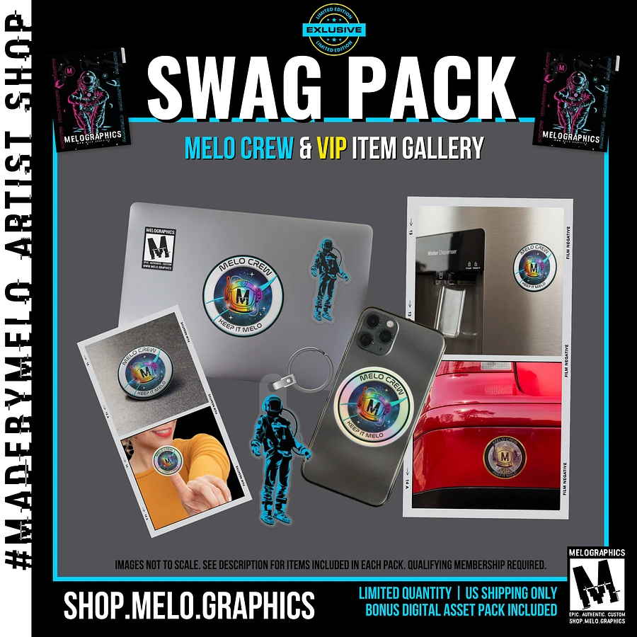 [LIMITED EDITION] #MeloCrew VIP Swag Pack + BONUS Digital Assets | #MadeByMELO product image (6)