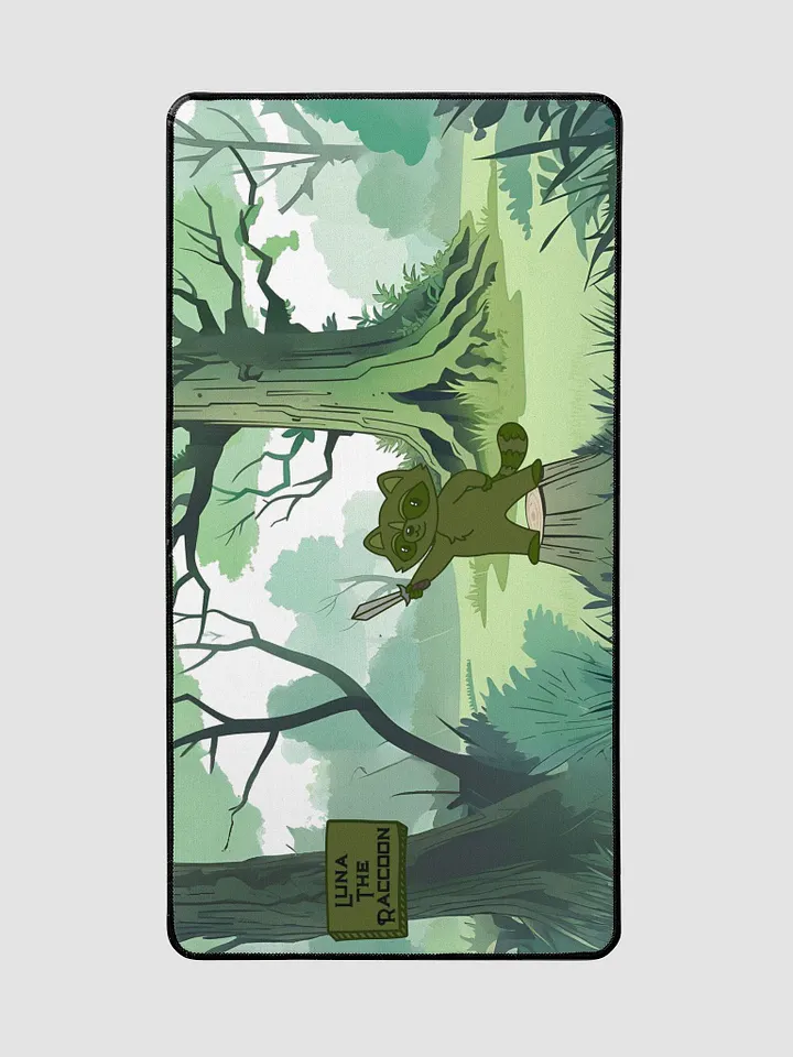 Luna the Raccoon Desk Mat product image (2)
